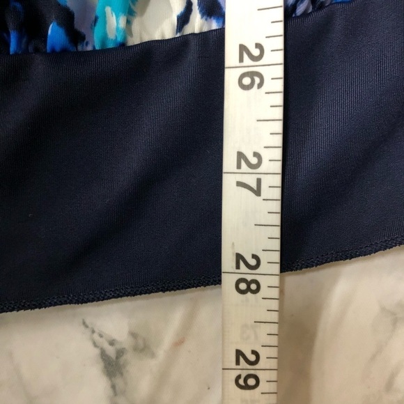Liz Claiborne Blue Print Swim Tankini Top Size 24W NWT - Picture 5 of 5